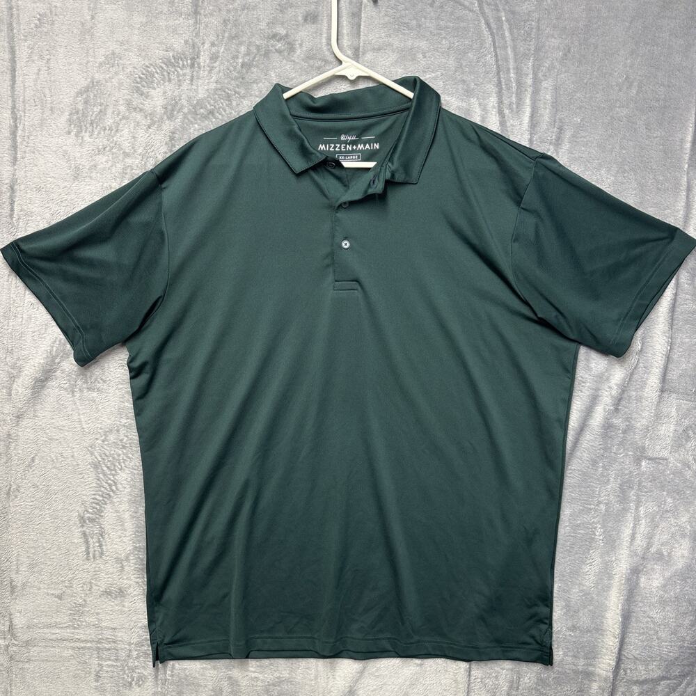 Mizzen Main Golf Polo Shirt Men Green Solid Phil Mickelson Golfer XXL